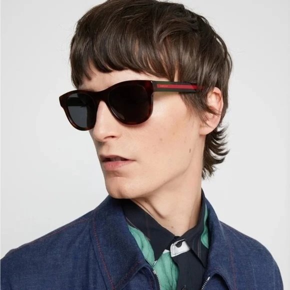 GUCCI Tortoise Square Unisex Authentic Sunglasses GG0057SK - NEW - Picture 7 of 12